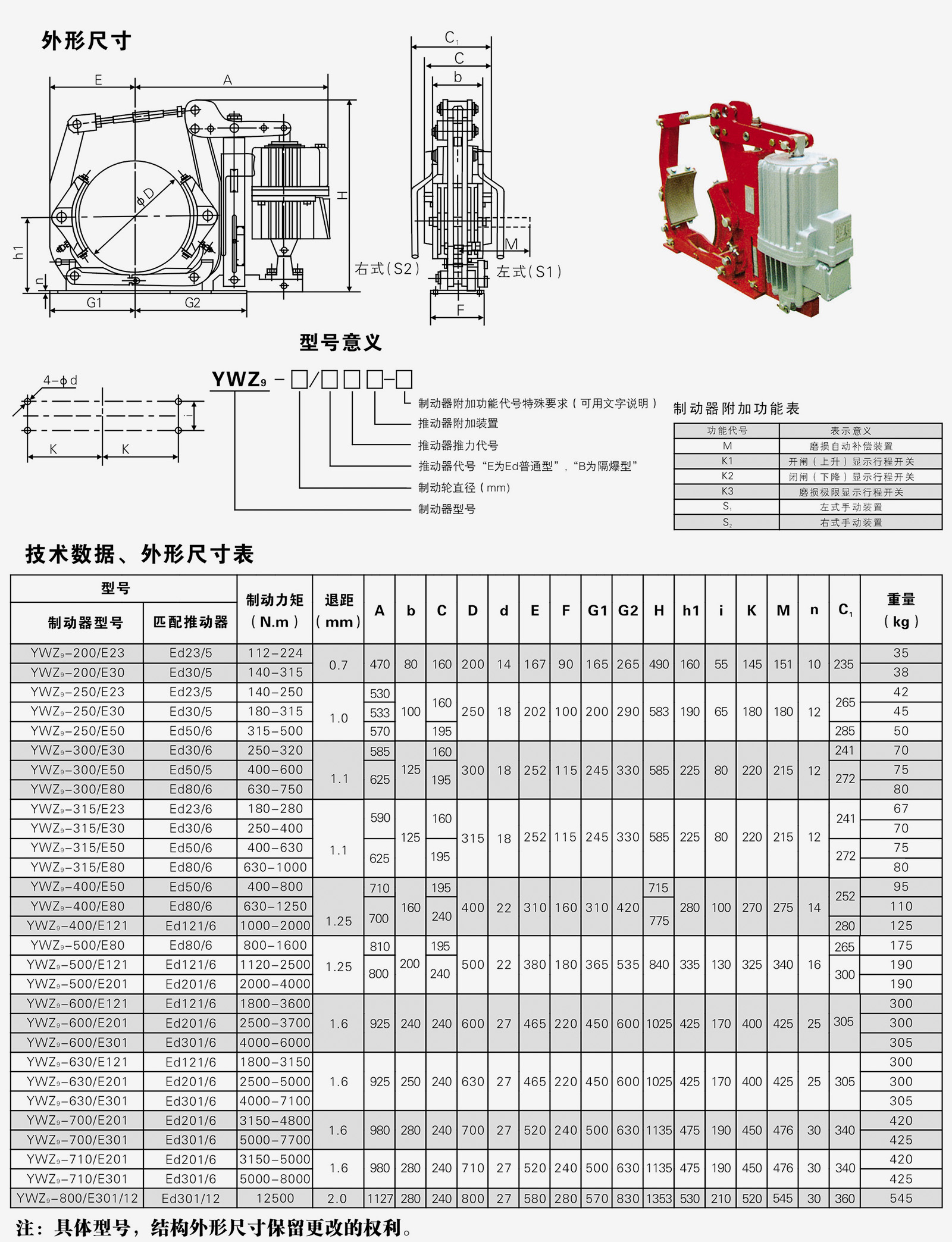 YWZ9系列電力液壓鼓式制動(dòng)器